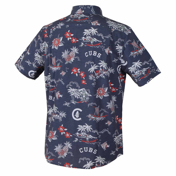 Chicago Cubs Reyn Spooner Navy Cooperstown Hawaiian Shirt