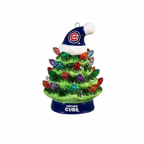 Chicago Cubs Mini LED Tabletop Christmas Tree
