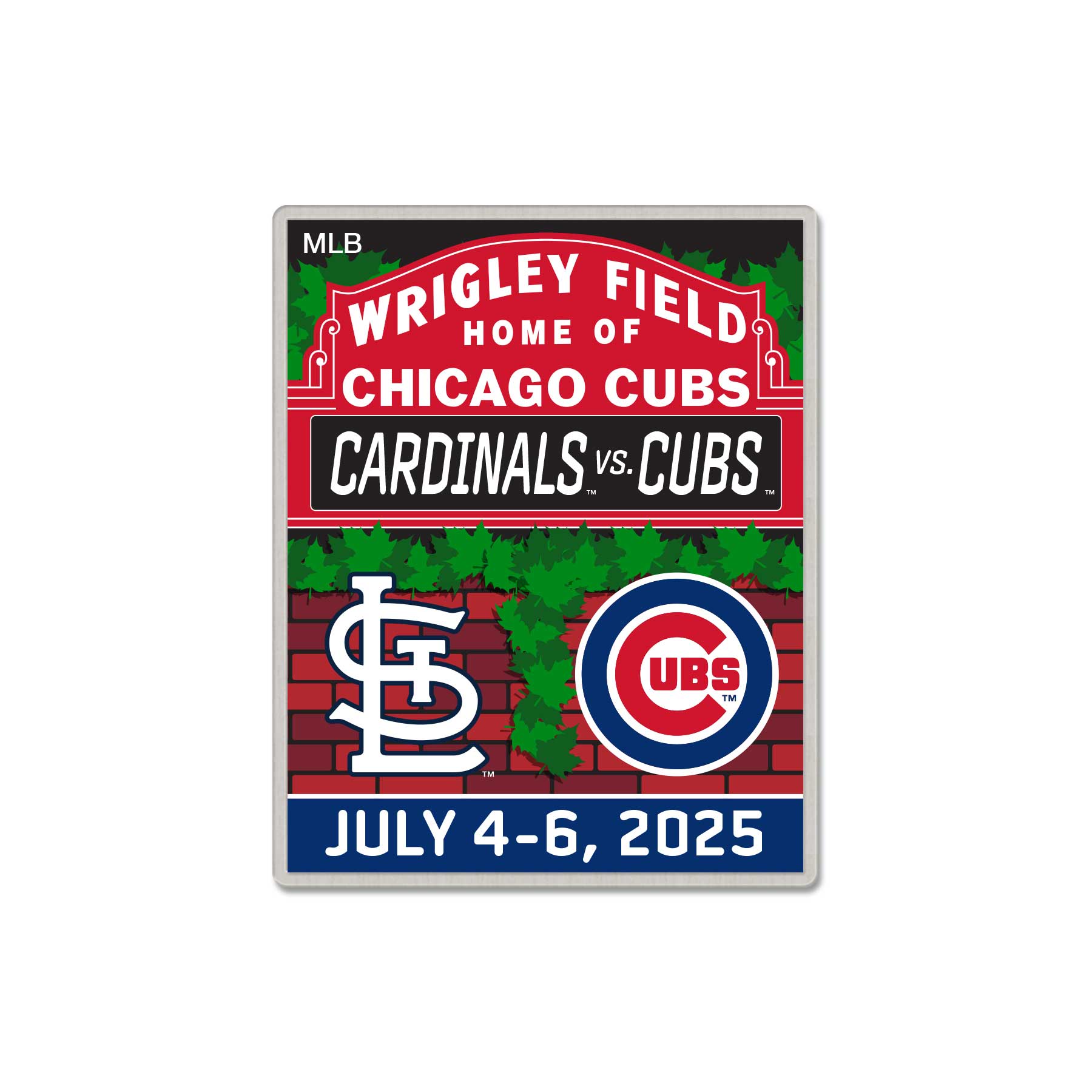 Cubs vs LA ピンバッジ 2025 MLB Chicago Cubs vs. St. Louis Cardinals 2025 Series Pin