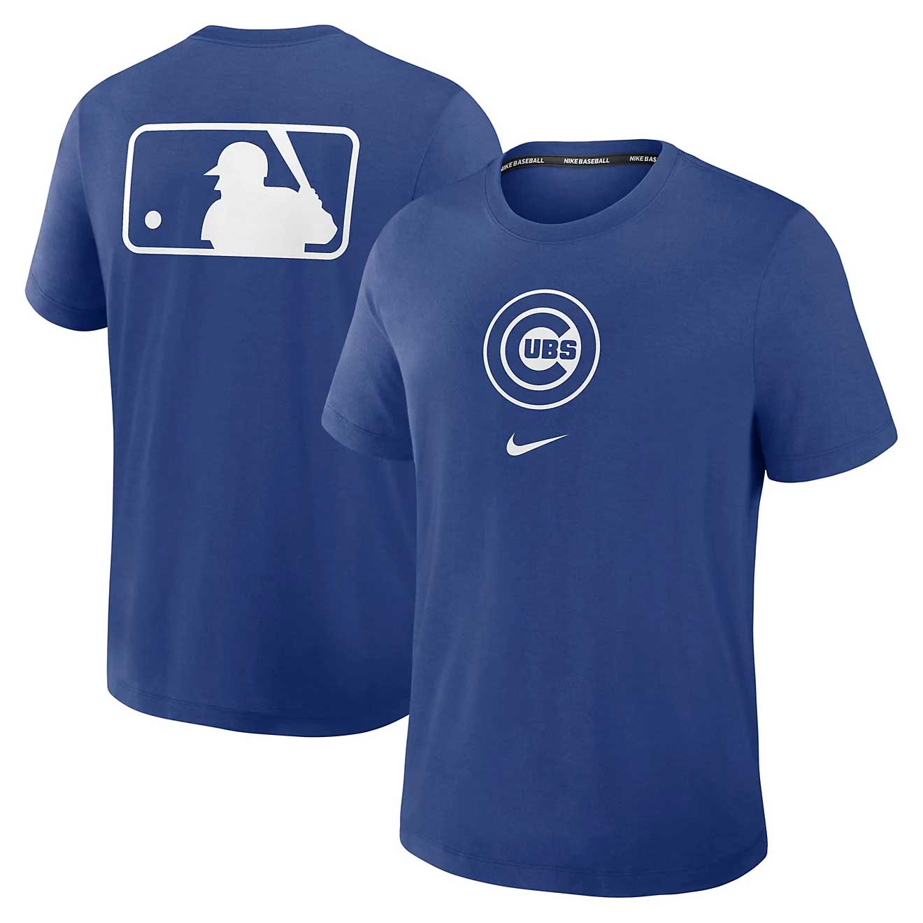 True Fan Chicago Cubs Jersey T-Shirt Mens L Gray Blue Two