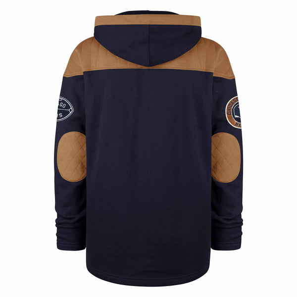 Chicago Bears 47 Brand Fall Navy Flannagan Wingback Lacer Hooded Sweatshirt