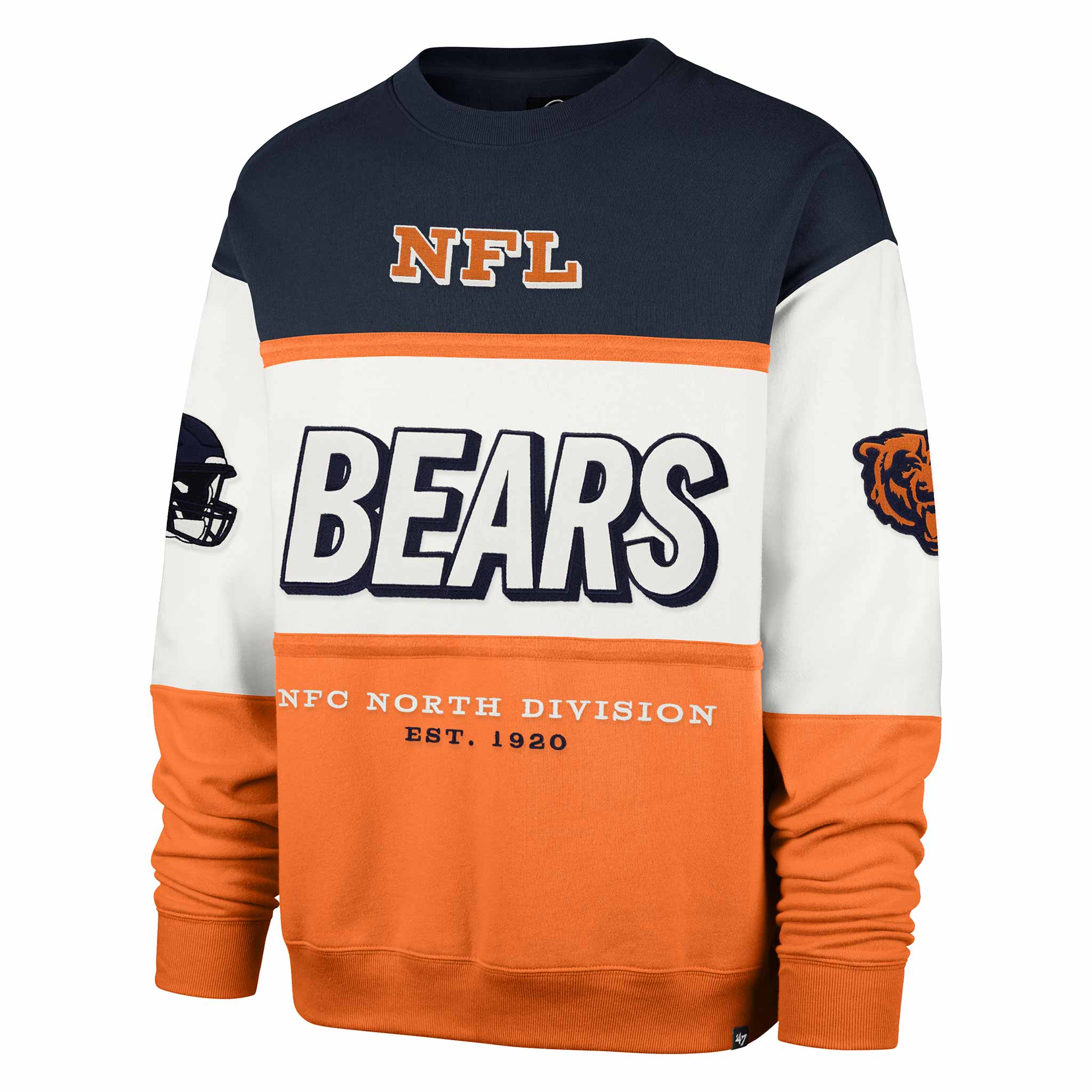 Chicago Bears 47 Brand Sandstone Breeze By Maximalist Crewneck