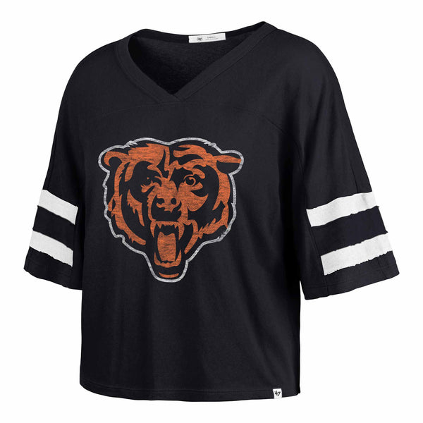 Chicago Bears 47 Brand Women's Atlas Blue Premier Scout Crop Short Sleeve T Shirt