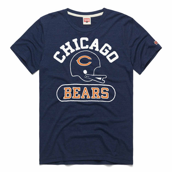Chicago Bears Homage Navy Throwback Helmet Short Sleeve T Shirt