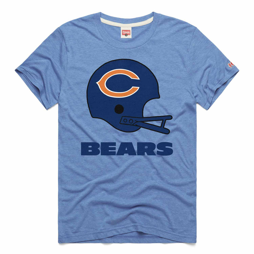 Chicago Bears Homage Big Helmet Short Sleeve T Shirt Wrigleyville Sports