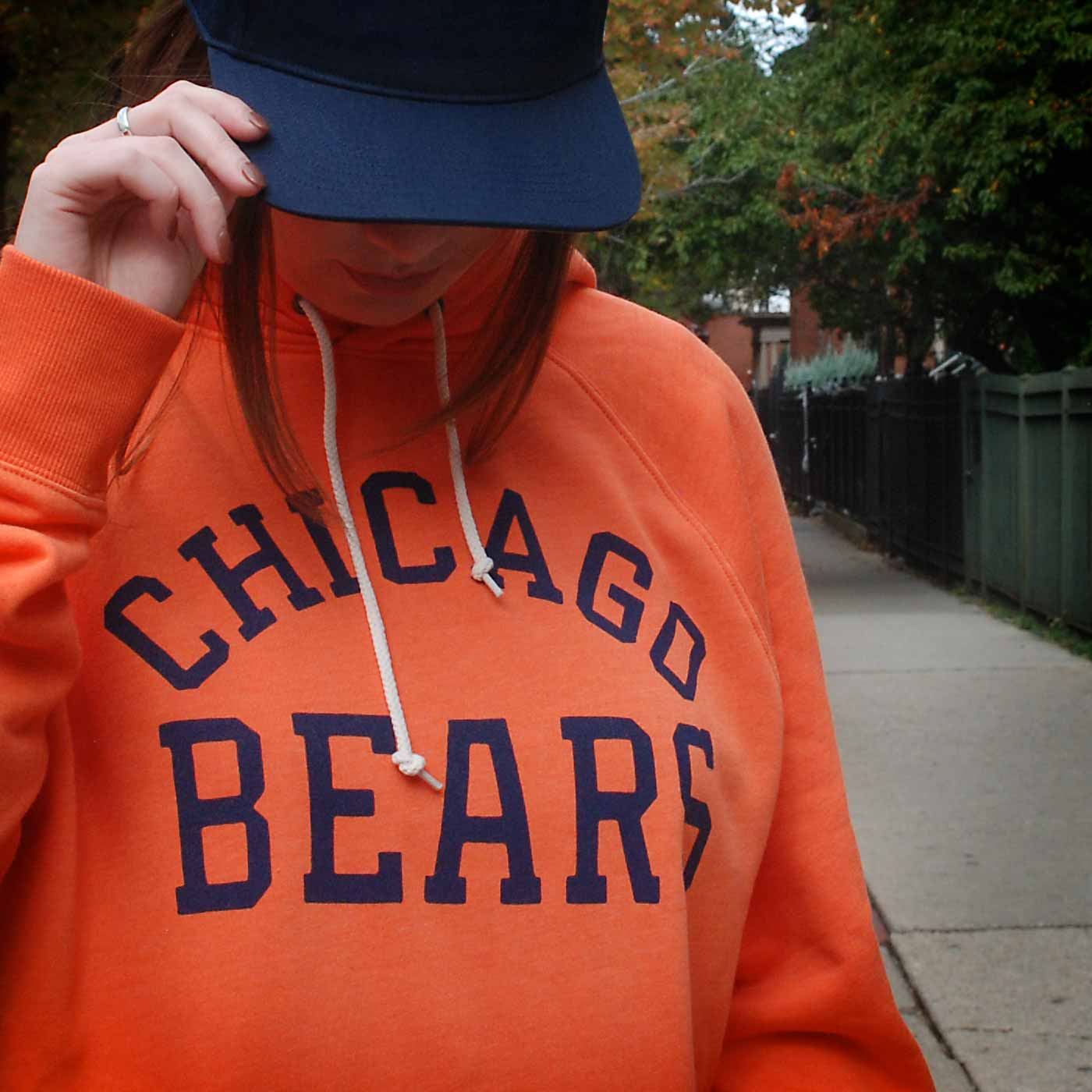 Chicago Bears Homage Orange Classic Hooded Sweatshirt Wrigleyville Sports