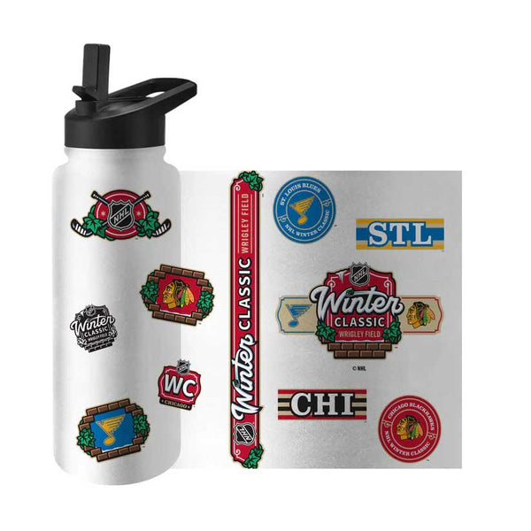 Winter Classic Chicago Blackhawks vs. St. Lous Blues 34 OZ Quencher Bottle