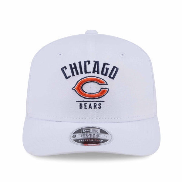 Chicago Bears New Era 9SEVENTY White C Stretch Snap Adjustable Cap