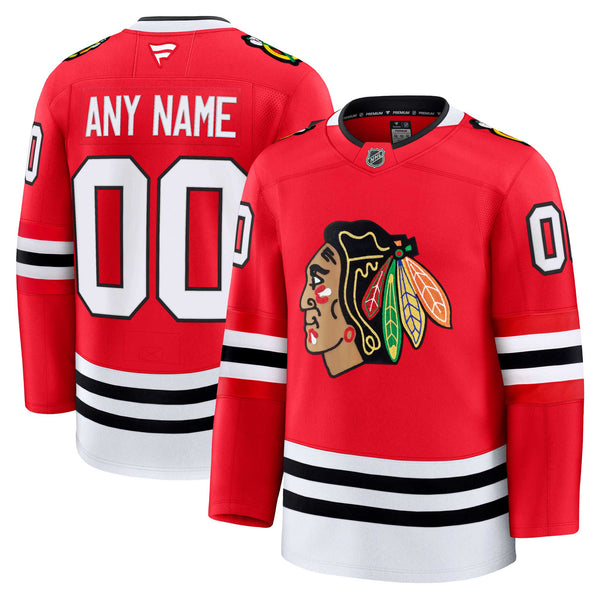 Chicago Blackhawks Customized Fanatics Home Premium Jersey With Authentic Lettering