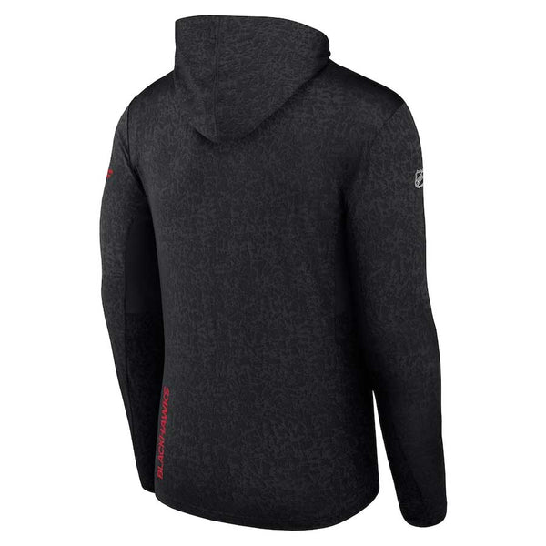 Chicago Blackhawks Fanatics Authentic Pro Rink Lightweight Hooded Sweatshirt