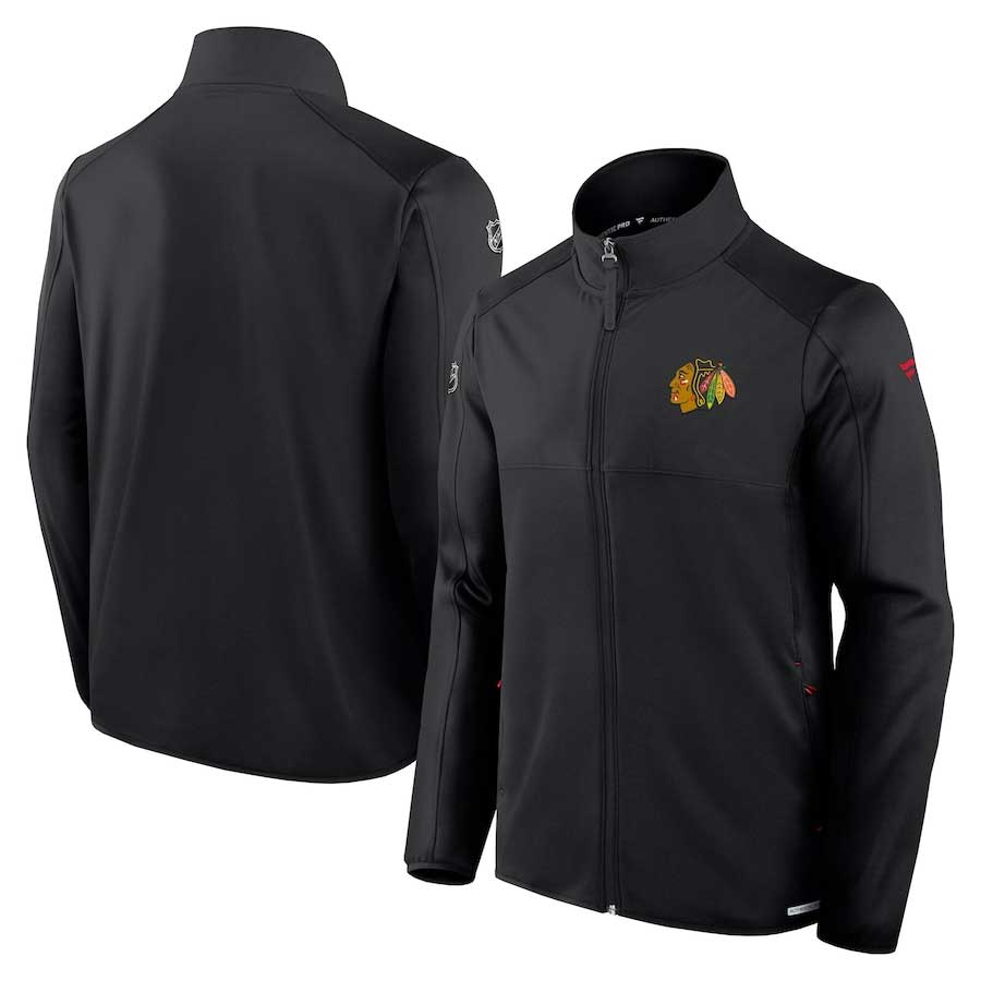 Chicago Blackhawks Fanatics Authentic Pro Full Zip Fleece Jacket