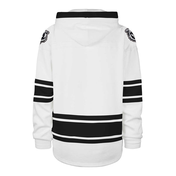 Chicago Bears 47 Brand White Wash Flashback Shortstop Hooded Sweatshirt