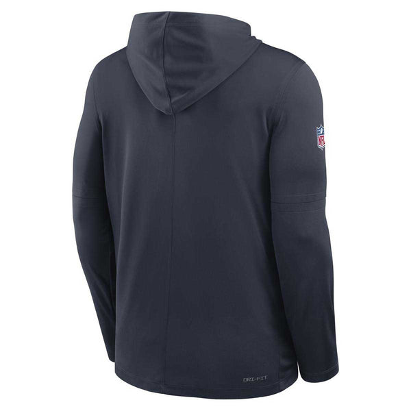 Chicago Bears Nike Lightweight Navy Sideline Hooded Top