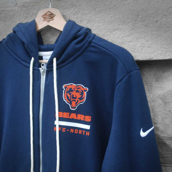 Chicago Bears Nike Navy Sideline Dri Fit Zip Up Sweatshirt