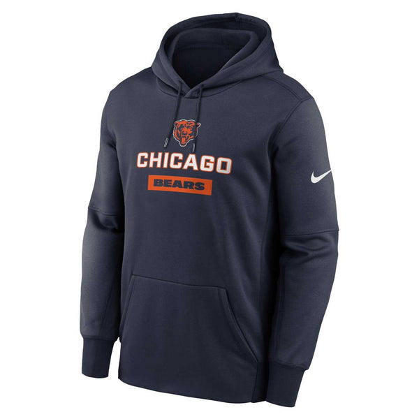 Chicago Bears Nike Navy Primetime Dri Fit Therma Hooded Sweatshirt