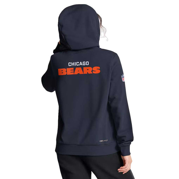 Chicago Bears Nike Women's Sideline Dri Fit Hooded Sweatshirt