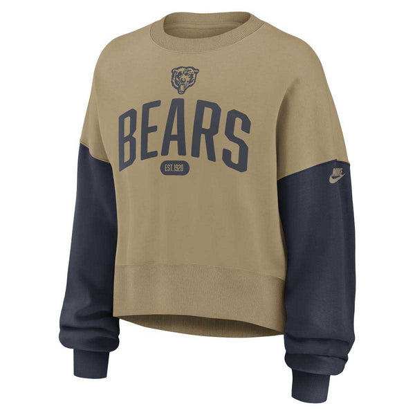 Chicago Bears Nike Women's Rewind Oversize Crewneck Sweatshirt
