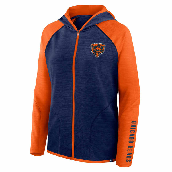 Chicago Bears Fanatics Women's Navy Redzone Full Zip Hooded Sweatshirt
