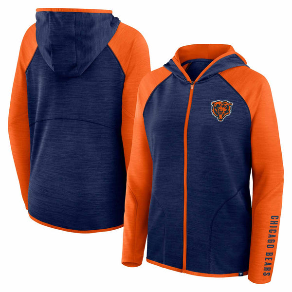 Chicago Bears Fanatics Women's Navy Redzone Full Zip Hooded Sweatshirt