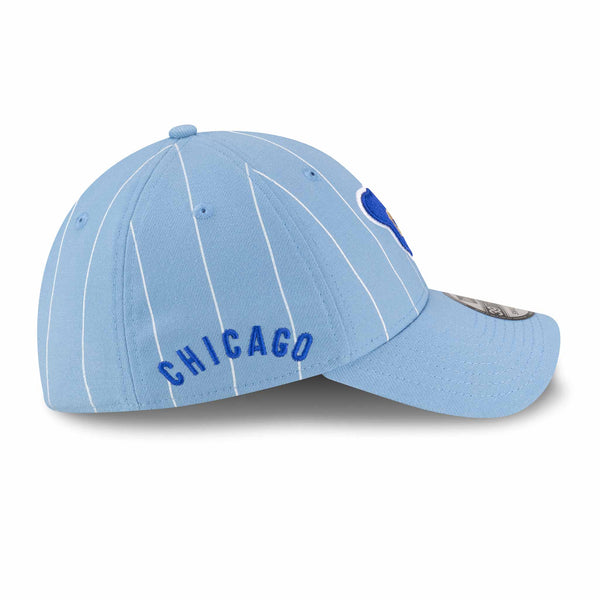 Chicago Cubs New Era 39THIRTY Baby Blue Pinstripe 1969 Bear Stretch Fit Cap