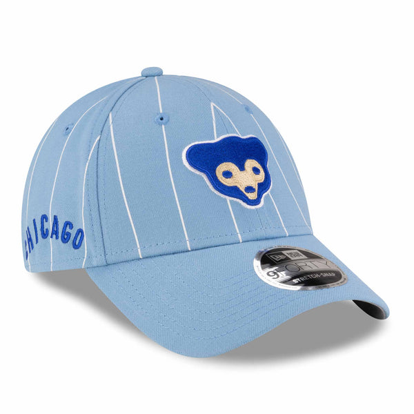 Chicago Cubs New Era 9FORTY Baby Blue Pinstripe 1969 Bear Adjustable Cap