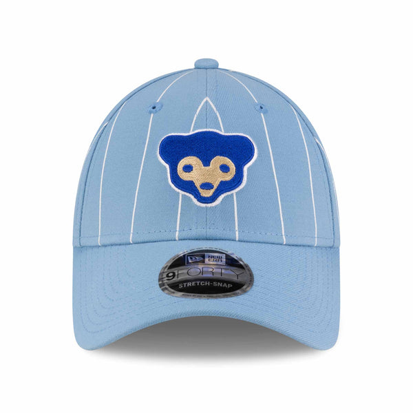 Chicago Cubs New Era 9FORTY Baby Blue Pinstripe 1969 Bear Adjustable Cap
