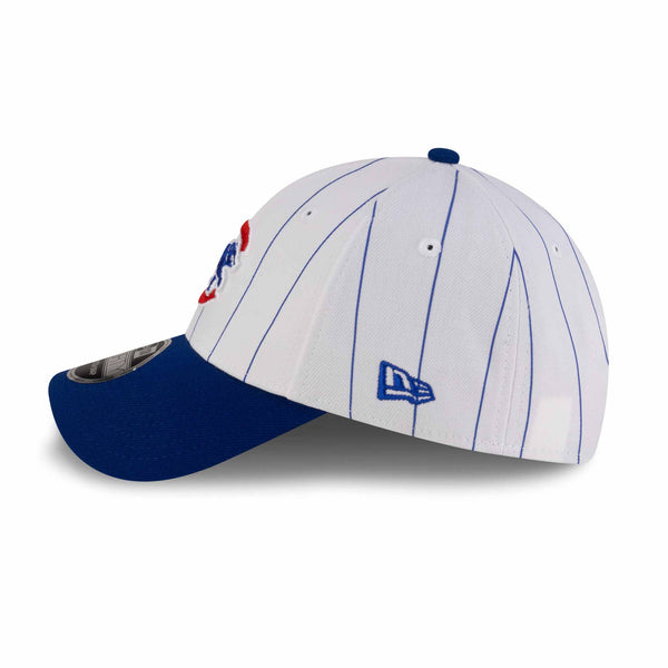 Chicago Cubs New Era 9FORTY White Pinstripe Walking Bear Adjustable Cap
