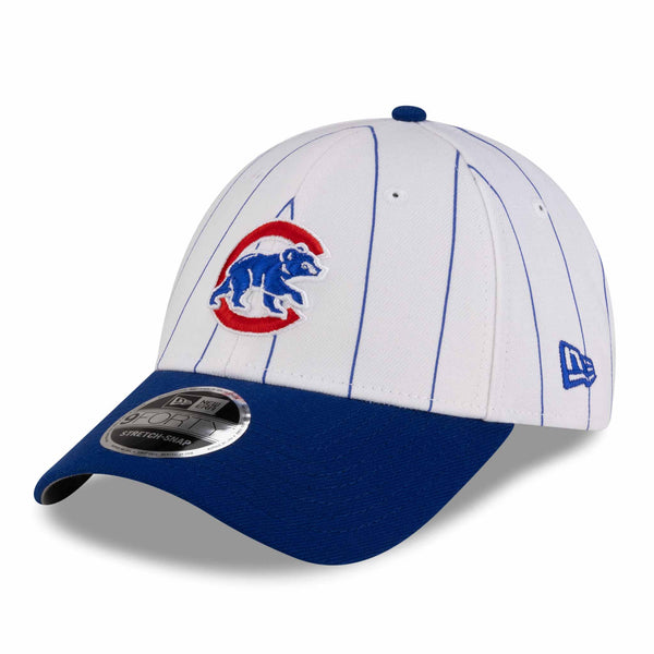 Chicago Cubs New Era 9FORTY White Pinstripe Walking Bear Adjustable Cap