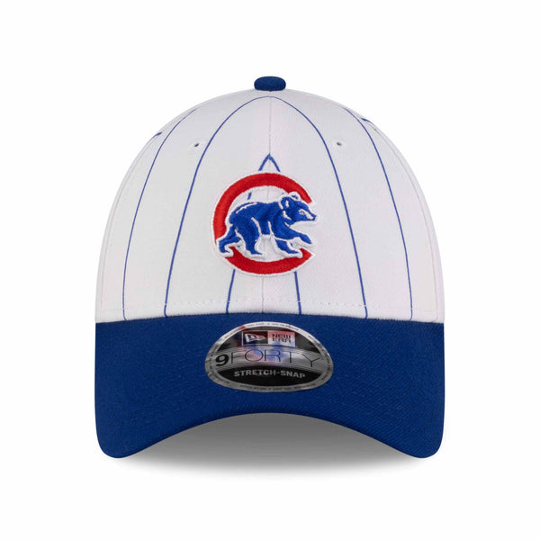 Chicago Cubs New Era 9FORTY White Pinstripe Walking Bear Adjustable Cap