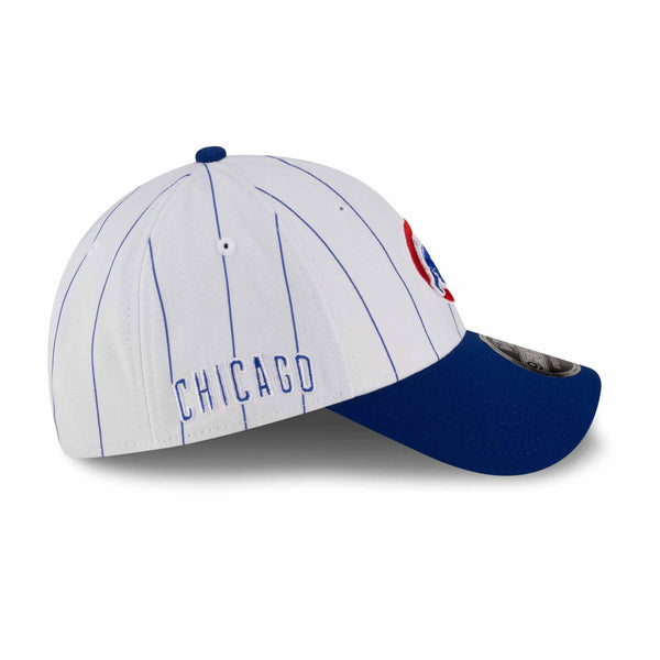 Chicago Cubs New Era 9FORTY White Pinstripe Walking Bear Adjustable Cap