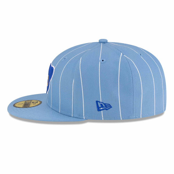 Chicago Cubs New Era 59FIFTY Baby Blue 1969 Bear Pinstripe Fitted Cap