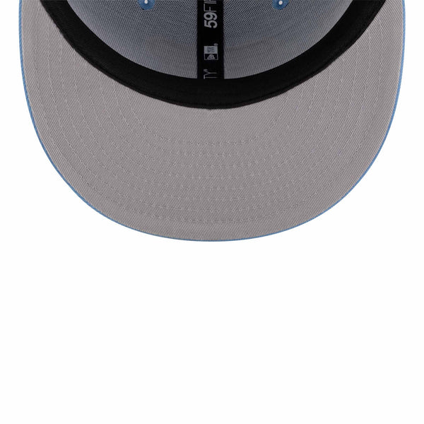 Chicago Cubs New Era 59FIFTY Baby Blue 1969 Bear Pinstripe Fitted Cap