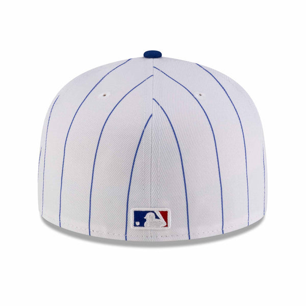 Chicago Cubs New Era 59FIFTY White Pinstripe Walking Bear Fitted Cap