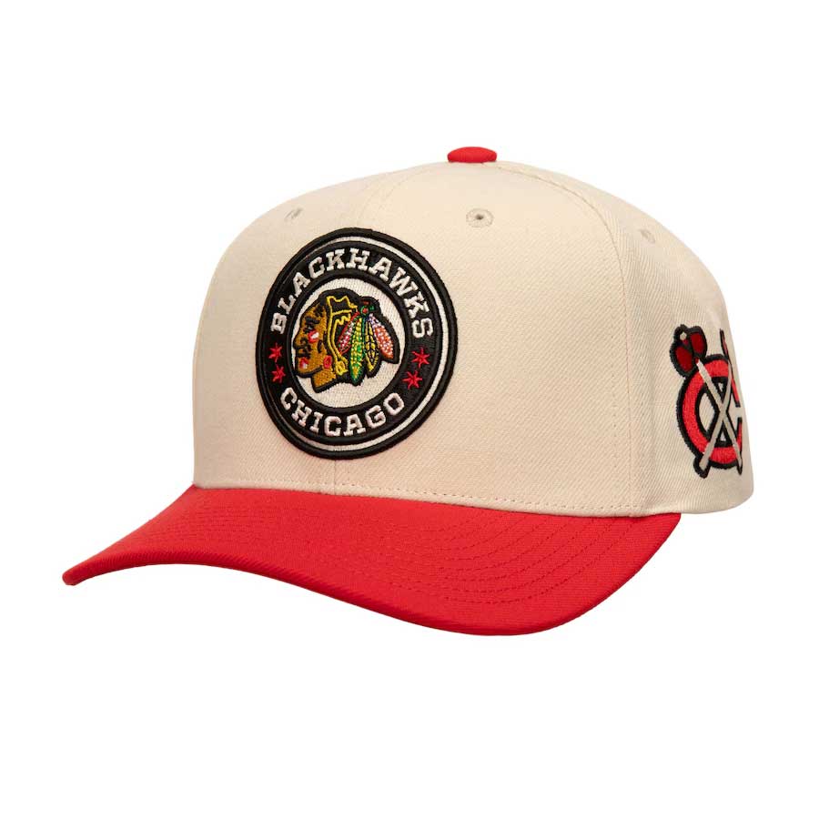 Chicago Blackhawks Mitchell & Ness 2024 Winter Classic Cream Pro
