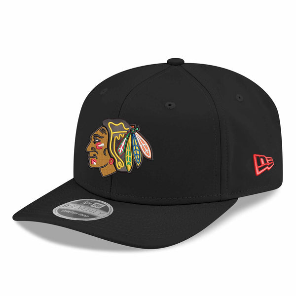 Chicago Blackhawks 2025 Winter Classic New Era 9SEVENTY Stretch Snap Black Adjustable Cap