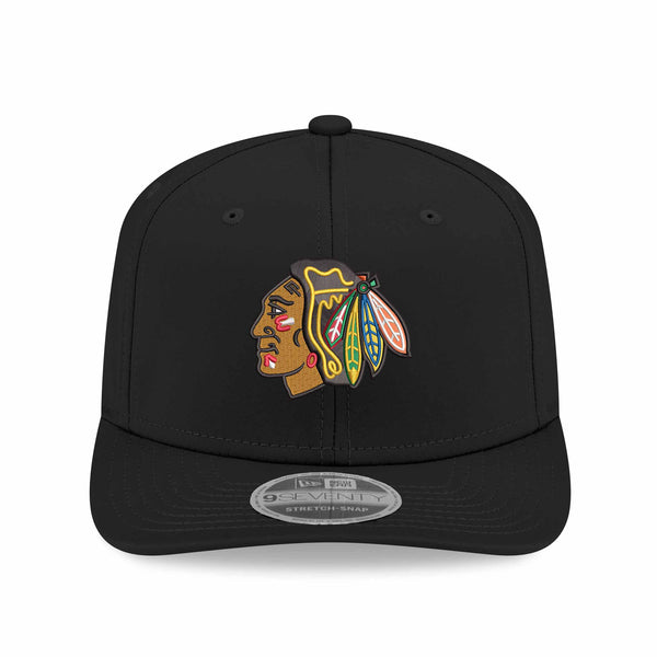 Chicago Blackhawks 2025 Winter Classic New Era 9SEVENTY Stretch Snap Black Adjustable Cap