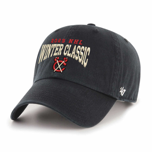 Chicago Blackhawks 2024 Winter Classic 47 Brand Black MVP Adjustable Cap