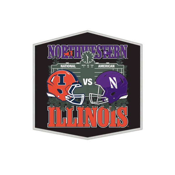 Wrigley Field Northwestern University vs. University Of Illinois 2024 Game Day Pin