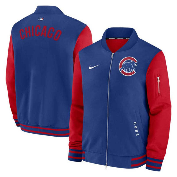 Chicago Cubs 2025 Nike Authentic Collection Bomber Jacket
