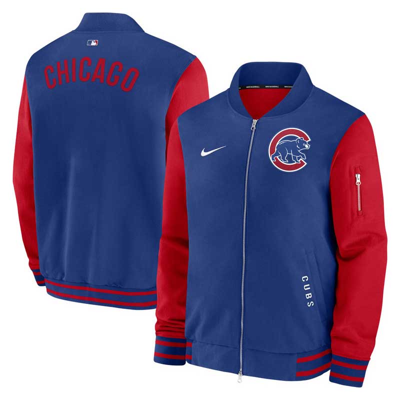 Nike Chicago Cubs Vネック ジャケット M Men's Chicago Cubs Nike White/Light Blue Rewind Warmup V