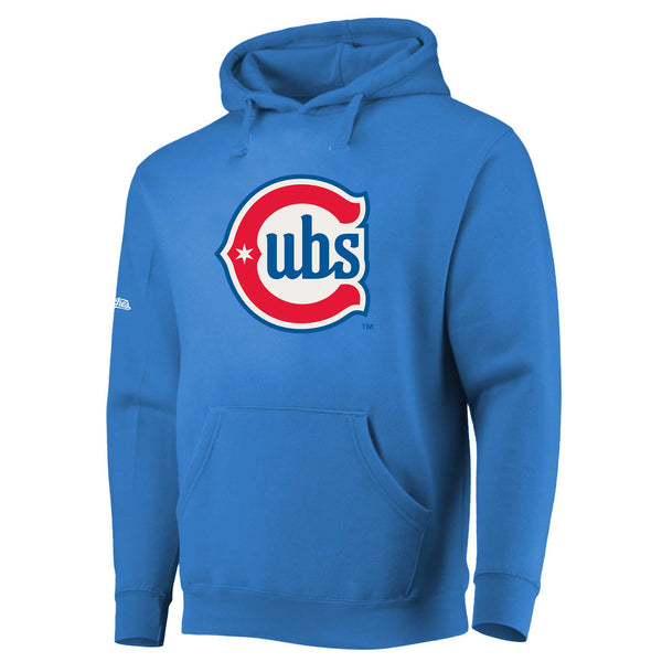 Chicago Cubs Blues Alternate 2 Logo Stitches Baby Blue Hooded Sweatshirt
