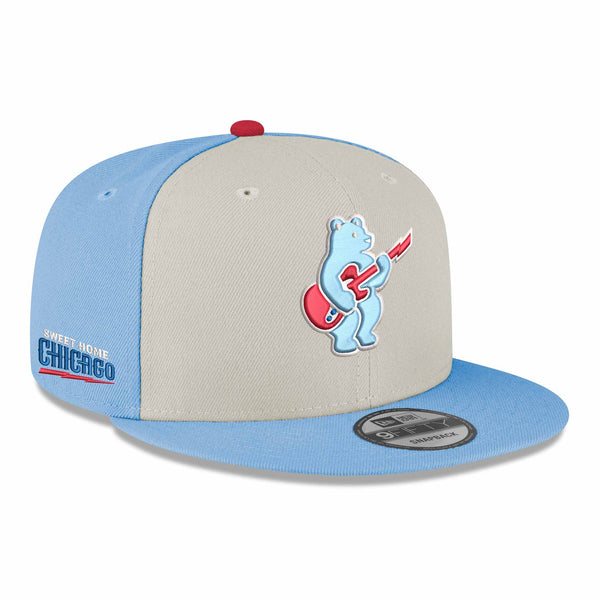 Chicago Cubs Youth Blues Rock Bear Sky Blue New Era 9FIFTY Adjustable Cap