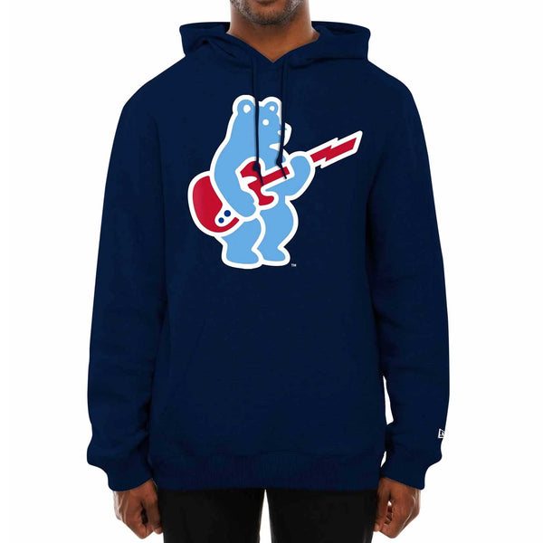 Chicago Cubs New Era Rock Bear Logo Navy Hooded Sweatshirt