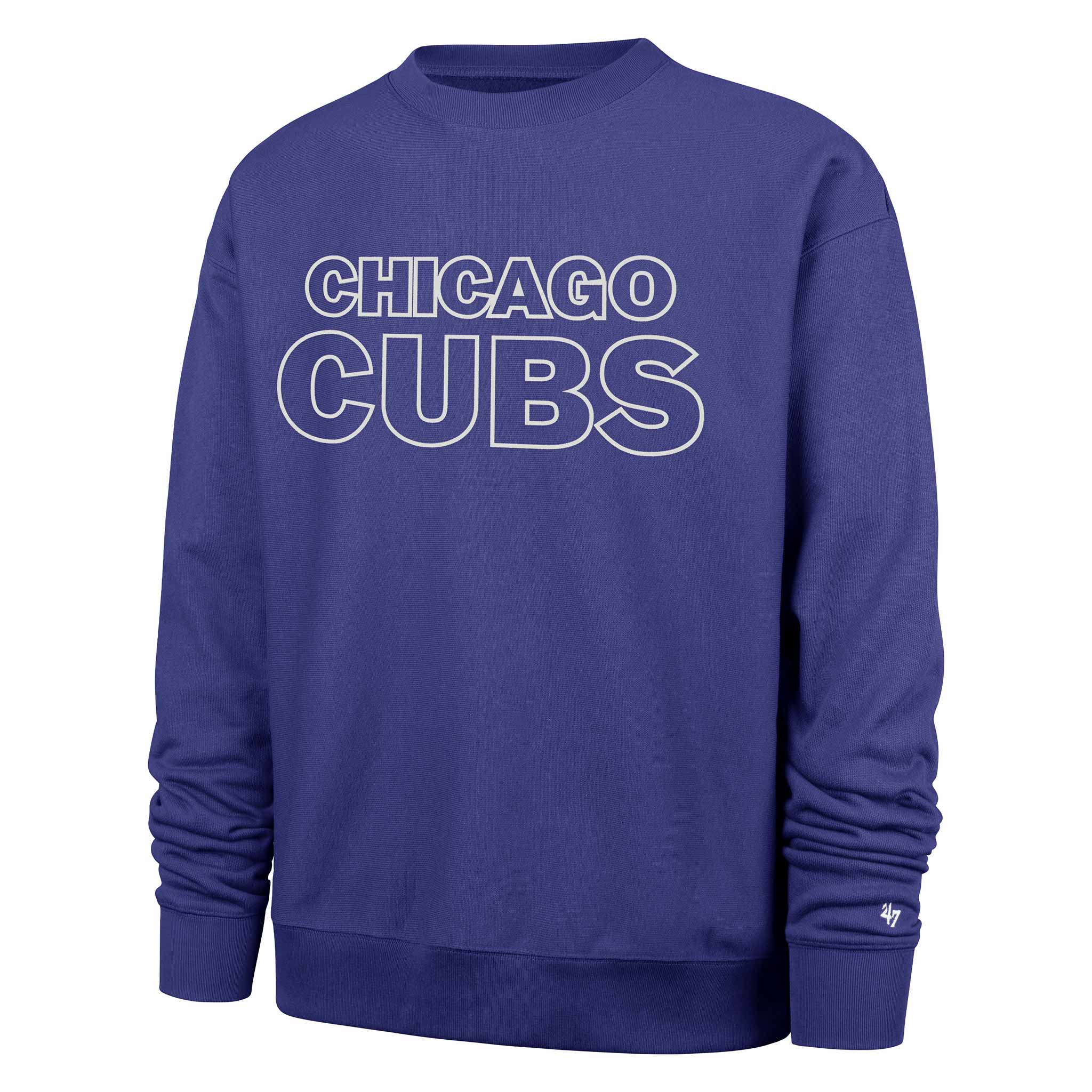 Chicago Cubs 47 Brand Trademark Foundation Crewneck Sweatshirt