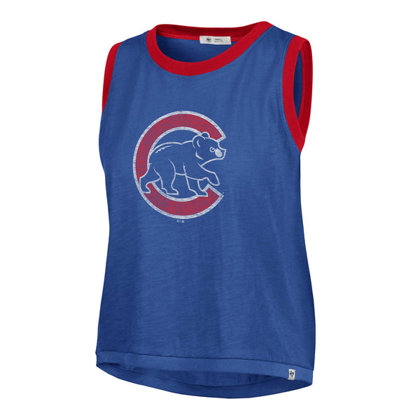 Chicago Cubs 47 Brand Women's Premier Ringer Tank Top