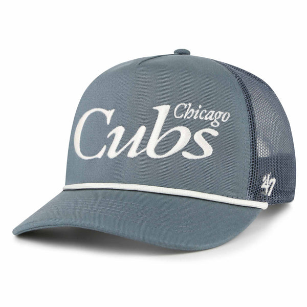 Chicago Cubs 47 Brand Foundation Script Rope Hitch Grey Snapback Adjustable Cap