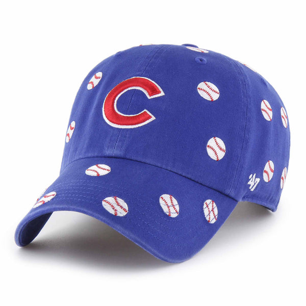 Chicago Cubs 47 Brand Ladies C with Baseballs Cleanup Adjustable Cap