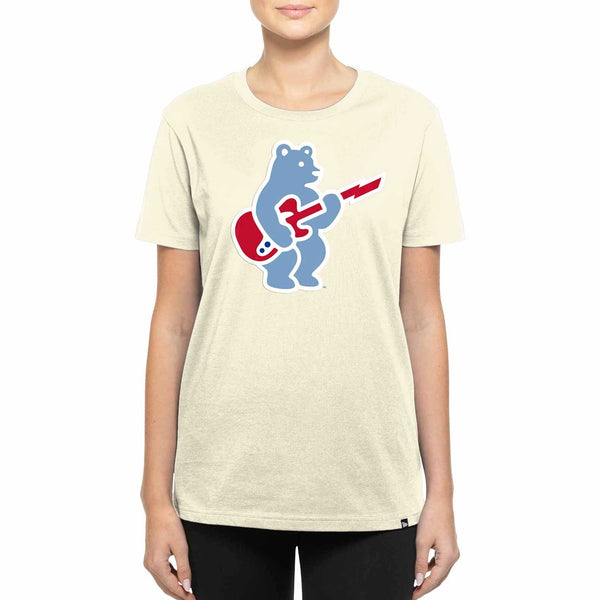 Chicago Cubs Women's New Era Rock Bear Logo Short Sleeve T Shirt