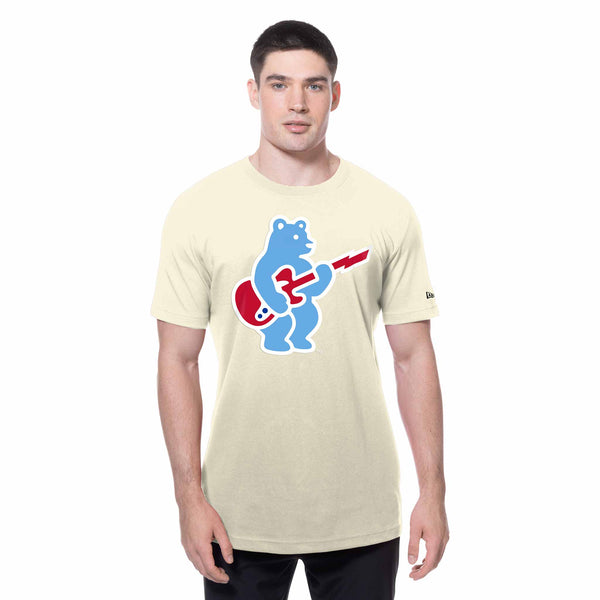 Chicago Cubs New Era Chrome Rock Bear Logo Short Sleeve T Shirt