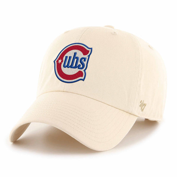 Chicago Cubs 47 Brand Khaki Blues Alternate 2 Logo Cleanup Adjustable Cap